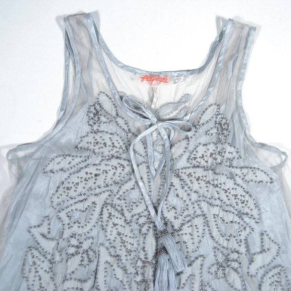 NEW FREE PEOPLE LA PALMA TRAPEZE MINI DRESS, SMALL - Picture 7 of 14